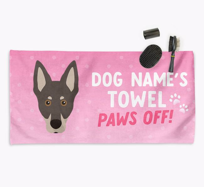 Paws Off Personalized Towel for your {breedFullName}